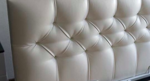 Перетяжка кровати с мягким изголовьем. Медынь